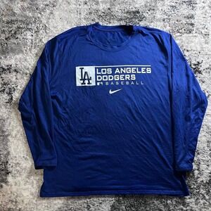 Nike Dri Fit La Dodgers Long Sleeve Men's Size Large Blue